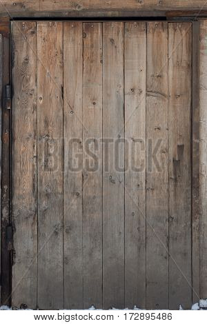 Old Style Wooden Door in urban rural area