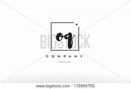 Oq O Q Hand Writing Letter Company Logo Icon Design