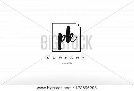 Pk P K Hand Writing Letter Company Logo Icon Design