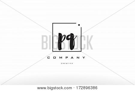 Pq P Q Hand Writing Letter Company Logo Icon Design