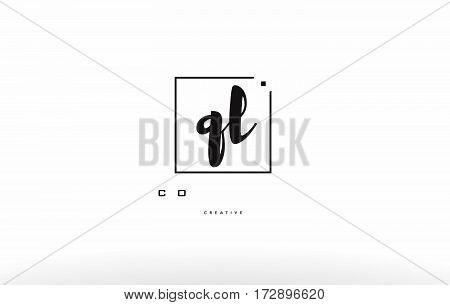 Qk Q K Hand Writing Letter Company Logo Icon Design