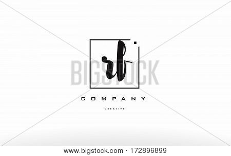 Rf R F Hand Writing Letter Company Logo Icon Design
