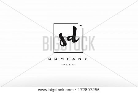 Sd S D Hand Writing Letter Company Logo Icon Design