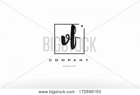 Vf V F Hand Writing Letter Company Logo Icon Design