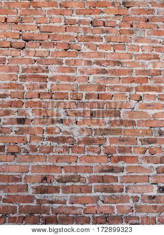 Background of old vintage brick wall texture