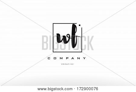 Wf W F Hand Writing Letter Company Logo Icon Design