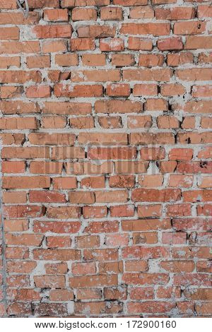 Background of old vintage brick wall texture