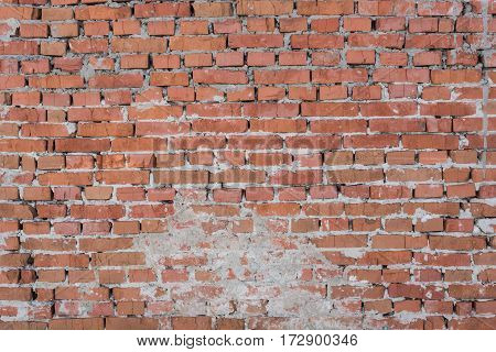 Background of old vintage brick wall texture