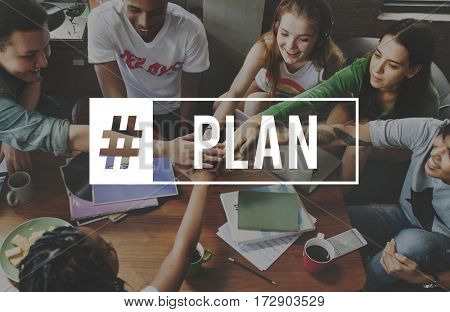 Planning Plan Partnership Hashtag Word