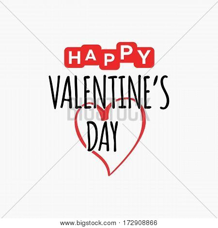 Valentine's Day Labels Set Holidays Symbols Greetings Cards Simple composition Retro Typography Vector Design Elements. Valentines Vintage Badges Valentine Day Vector Labels.