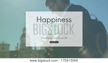 Happiness Delightful Smile Positivity Graphic Word