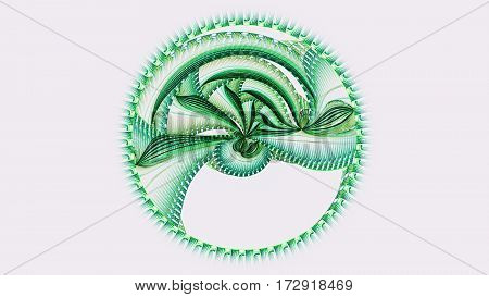 Full circle. Carousel. Kabbalistic sign. 3D surreal illustration. Sacred geometry. Mysterious psychedelic relaxation pattern. Fractal abstract texture. Digital artwork graphic astrology magic