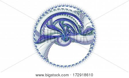 Full circle. Carousel. Kabbalistic sign. 3D surreal illustration. Sacred geometry. Mysterious psychedelic relaxation pattern. Fractal abstract texture. Digital artwork graphic astrology magic