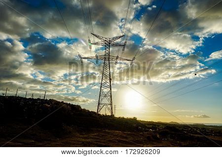 Spanish View Landscape in Tropical Volcanic Canary Islands Spain