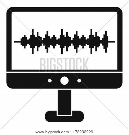 Sound waves icon. Simple illustration of sound waves vector icon for web