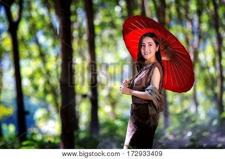 Asian girl Beautiful girl in Laos costume Lao girls