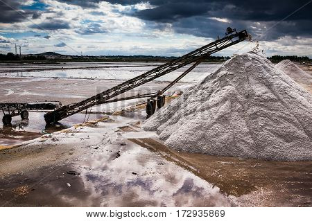 Marsala, Trapani, Sicily, Italy - Old Windmill And Saltwork