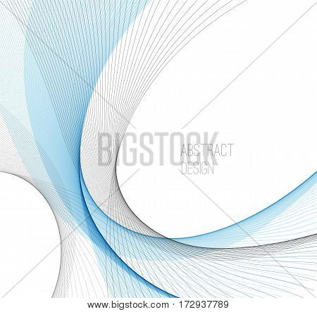 Abstract vector background, blue waved lines for brochure, website, flyer design. Transparent wave. Science or technology design