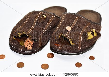 Leaky Brown Slippers.