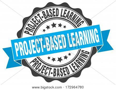 project-based learning. stamp. sign. seal. round. retro. ribbon