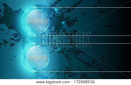 Abstract background with the words informatics computing