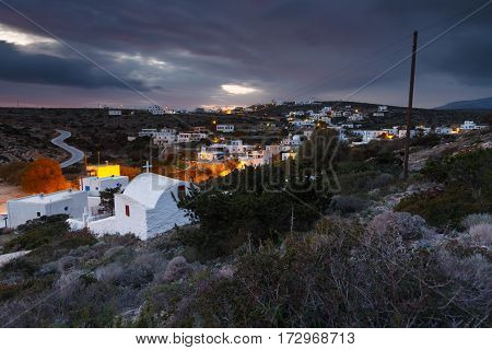 Agios Georgios village on Iraklia island in Lesser Cyclades, Greece.