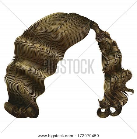 trendy woman hairs  kare blond colors . beauty fashion .
 retro style curls . realistic 3d .