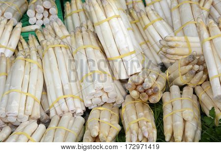 White Asparagus For Sale In The Grocery Store