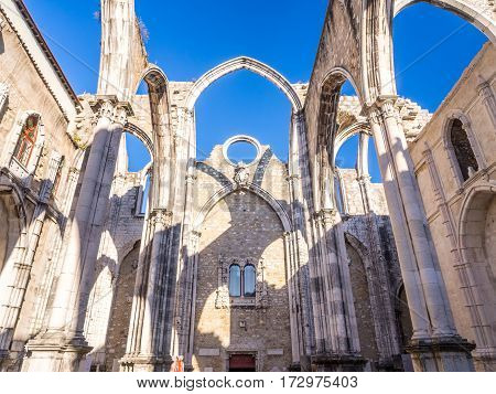 Convent of Our Lady of Mount Carmel (Portuguese: Convento da Ordem do Carmo) in Lisbon Portugal