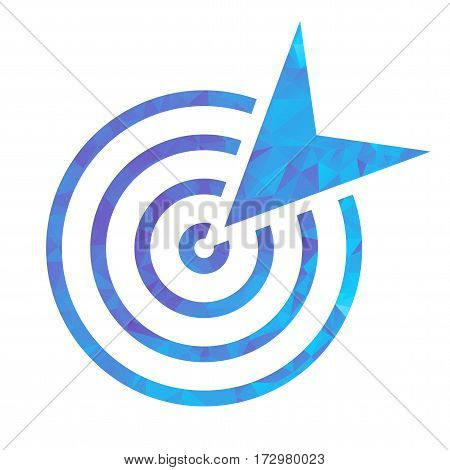 Polygon Blue Icon Goal