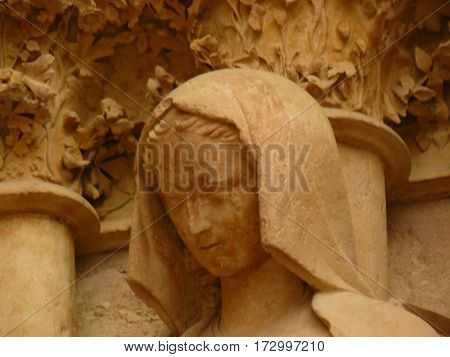 Cathedral gothic statues architecture middle age smile angels religion religion