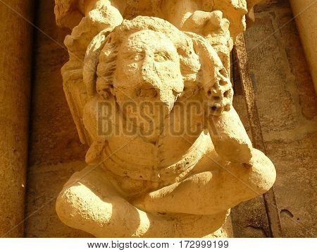 Cathedral gothic statues architecture middle age smile angels religion religion