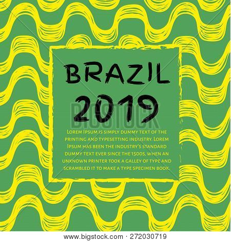 Ipanema Beach Pattern. Brasil Style Pattern. Happy 2019 New Year.