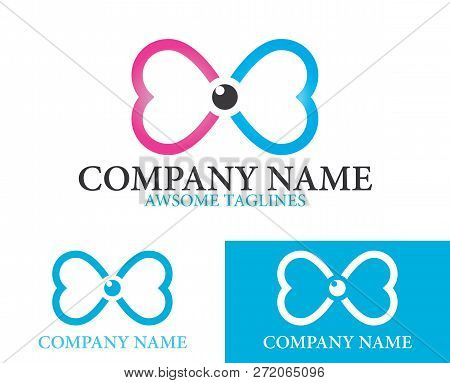 Infinity Love Photographer Symbol Design Concept Vector