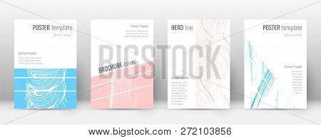 Cover Page Design Template. Geometric Brochure Layout. Bold Trendy Abstract Cover Page. Pink And Blu