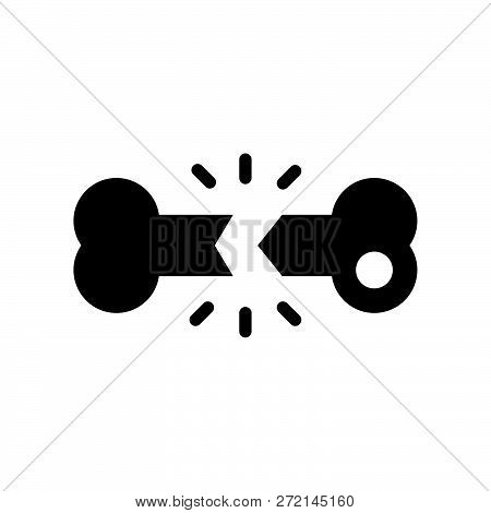 Bone Fracture Solid Icon Medical And Organ Set.