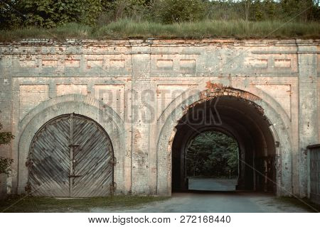 Part Of Brest Fortress. Gate And Road To Memorial
