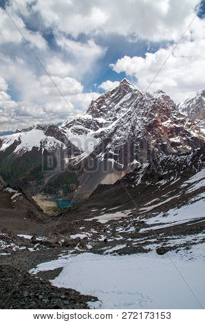 Allaudin Lake From Above, High Tajik Mountains