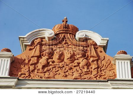frontal blazon of the Sutu palace, Bucharest