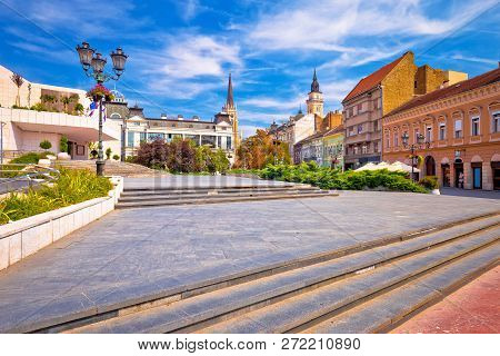 Novi Sad Square And Architecture Street View, Vojvodina Region Of Serbia