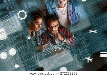 Young Multinational Code Developers, Team Work Of New Navigation Project