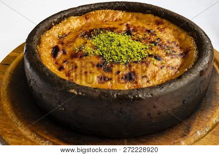 Close Up Ready To Eat Baked Hot Turkish Sesame Paste Halvah