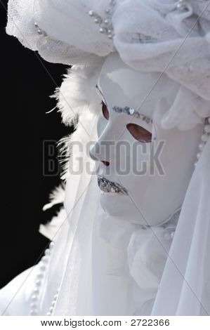 Preto e branco máscara veneziana Ondark fundo