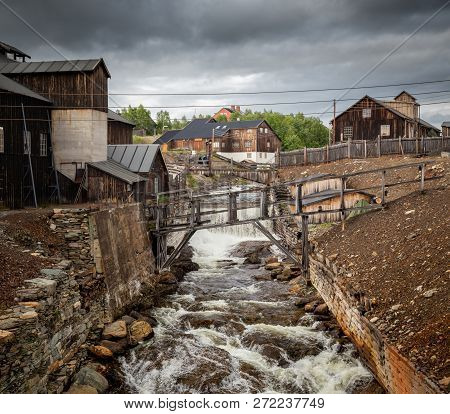 Smelting House And River Hyttelva In Mining Town Roros.