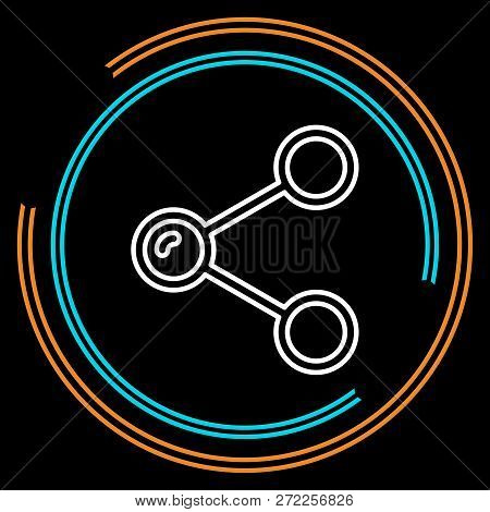 Simple Share Thin Line Vector Icon. Editable Stroke.