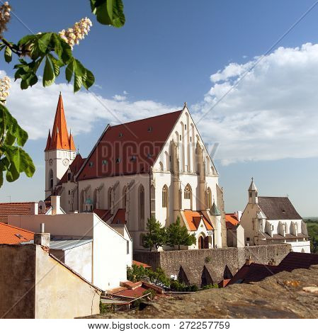 Gothic Church Of St. Nicholas In Czech Kostel Svateho Mikulase, Znojmo, South Moravia, Czech Republi