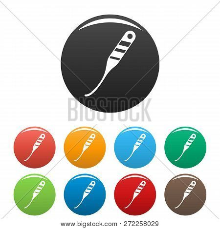 Unlock Door Tool Icons Set 9 Color Vector Isolated On White For Any Design