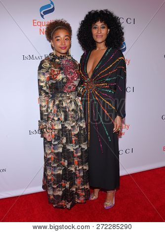 LOS ANGELES - DEC 03:  Amandla Stenberg and Tracee Ellis Ross arrives to the 4th Annual 'Make Equality Reality' Gala  on December 3, 2018 in Hollywood, CA                