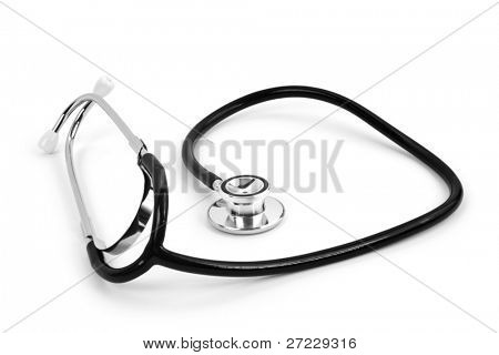흰색 바탕에 stetoskop