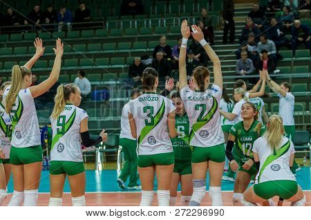 Odessa, Ukraine November 27, 2018: 2019 Cev Volleyball Cup - Women 16Th Finals Khimik Yuzhny (ukr) -